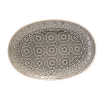 Platou oval de servire 35 x 24,5 cm din ceramica "Ambiente", gri - Nuova R2S