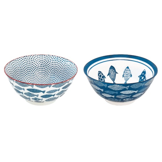 Set 2 boluri portelan "Design & art - Sea" - Nuova R2S