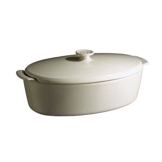 Vas oval, ceramica, cu capac, 41,5 x 24cm/5,8L, Clay - Emile Henry