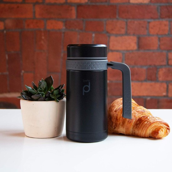 Termos inox, 450 ml "DrinkPod", Negru - Grunwerg