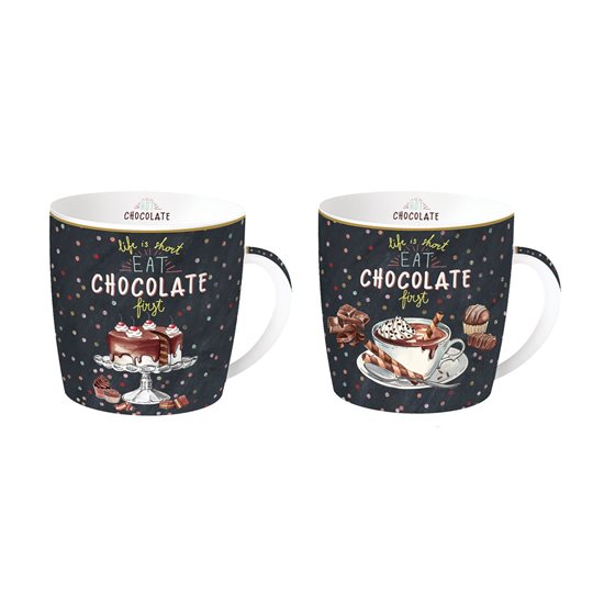 Set 2 cani "Hot Chocolate" 350 ml portelan - Nuova R2S