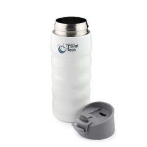Termos inox, 350 ml, "Pioneer", Alb - Grunwerg