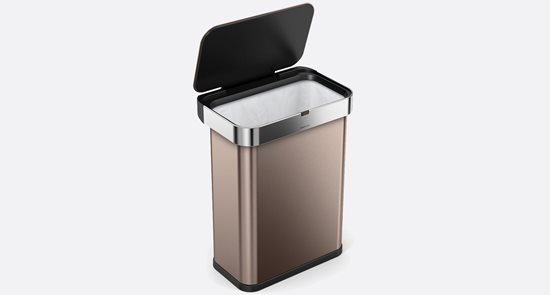 Cos de gunoi cu senzor, 58 L, inox, Auriu - simplehuman