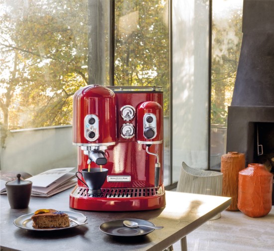 Espressor electric Artisan, Empire Red, 1300 W - KitchenAid
