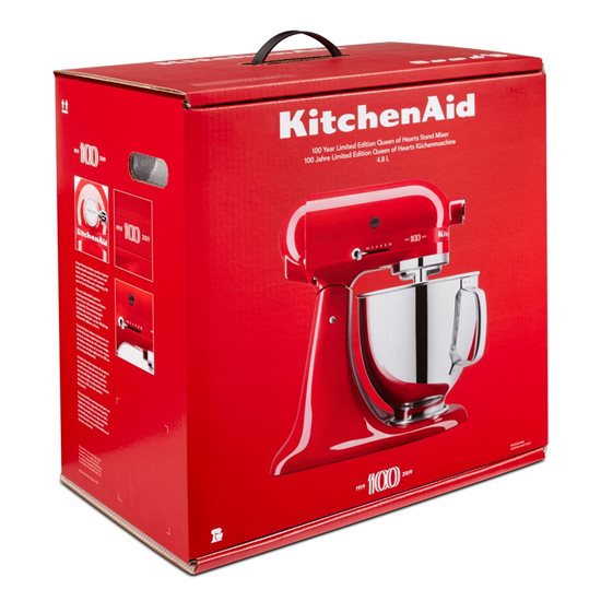 Mixer cu bol 4.8L, Artisan, Model 180, Editia speciala, Passion Red - KitchenAid