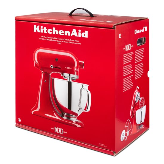 Mixer cu bol 4.8L, Artisan, Model 180, Editia speciala, Passion Red - KitchenAid