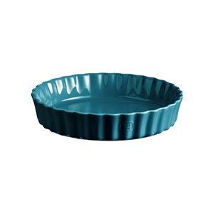Tava tarte, ceramica, 24,5cm/1,15L, Mediterranean Blue - Emile Henry