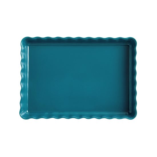 Tava ceramica pentru tarte, 33,5 x 24 cm/1,9 l, Mediterranean Blue - Emile Henry