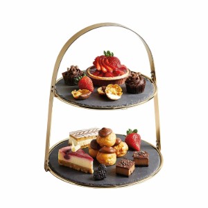 Platou etajat, ardezie, 25/29,5 cm, "Artesa" - Kitchen Craft