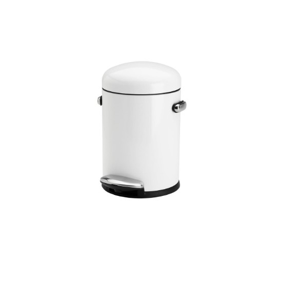 Cos de gunoi cu pedala, 4,5 l, Alb - simplehuman