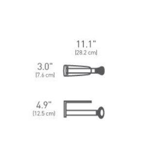 Suport rola prosoape de bucatarie, 28,2 cm, inox - simplehuman