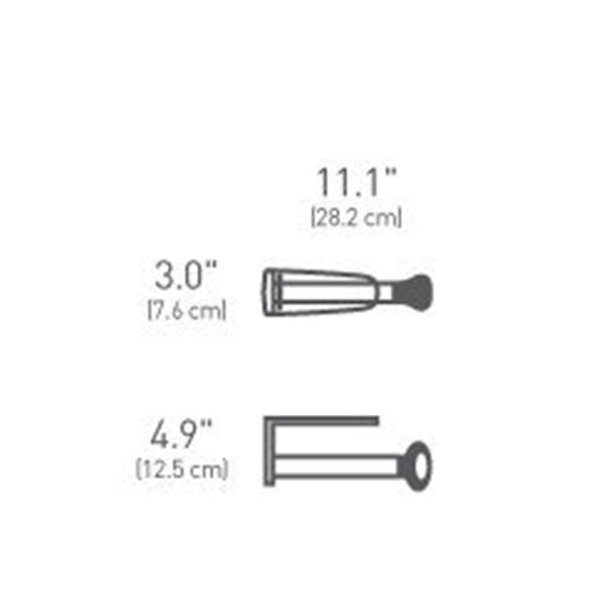 Suport rola prosoape de bucatarie, 28,2 cm, inox - simplehuman