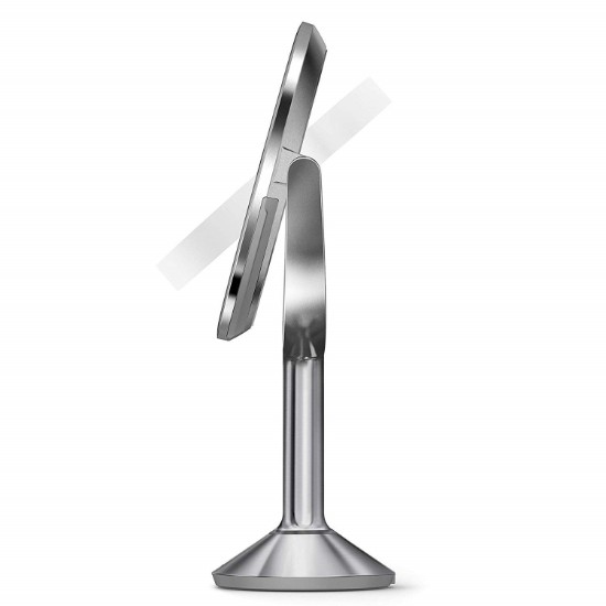 Oglinda cosmetica cu senzor, 23 cm, Brushed Stainless Steel - simplehuman