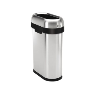 Cos de gunoi Slim, fara capac, 50 L, inox, Brushed - simplehuman