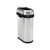 Cos de gunoi Slim, fara capac, 50 L, inox - simplehuman