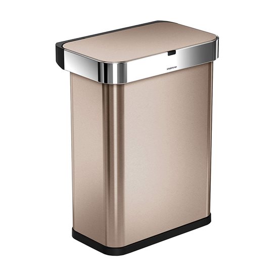 Cos de gunoi cu senzor, 58 L, inox, Auriu - simplehuman