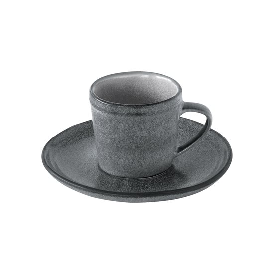 Ceasca cafea cu farfurioara, 100ml, "Essential", Gri - Nuova R2S