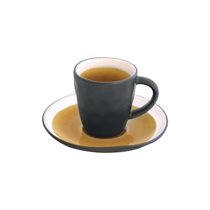Ceasca cafea cu farfurioara, 75ml, "Origin 2.0", Honey - Nuova R2S