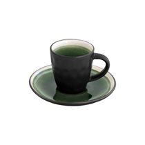 Ceasca cafea cu farfurioara 75 ml "Origin 2.0", Verde - Nuova R2S