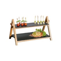 Etajera cu 2 nivele, ardezie, 43,4 x 27,5 cm  - Kesper