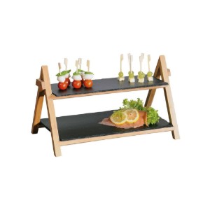 Etajera cu 2 nivele, ardezie, 43,4 x 27,5 cm  - Kesper