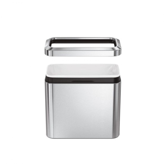 Cos de gunoi Slim, 10 L, inox, Brushed - simplehuman