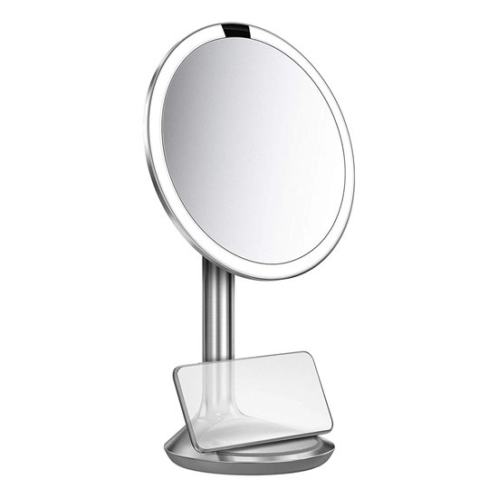 Oglinda cosmetica cu senzor, 20 cm, Brushed - simplehuman