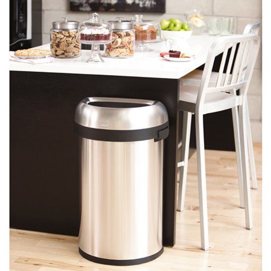 Cos de gunoi semi-rotund, 60 L, inox - simplehuman