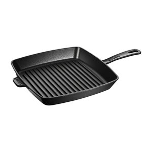 Tigaie grill patrata, fonta, 30cm, Black - Staub