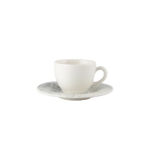 Ceasca pentru cafea cu farfurioara, portelan, 85ml, "Ethos Smoky" - Porland