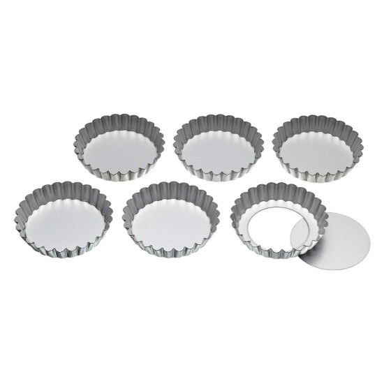 Set 6 forme pentru mini-tarte, inox - Kitchen Craft