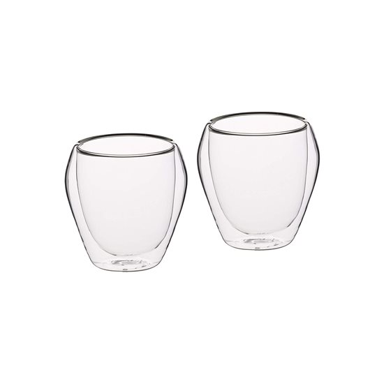 Set 2 pahare cappuccino, cu perete dublu, 250ml, "LE’XPRESS" - Kitchen Craft