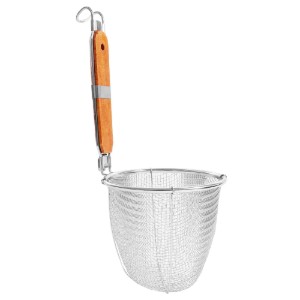 Strecuratoare taitei, inox, cu maner lemn 14,5 cm - Zokura