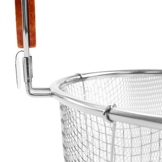 Strecuratoare taitei, inox, cu maner lemn 14,5 cm - Zokura