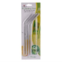 Set 4 paie curbate inox, cu perie curatare - Grunwerg