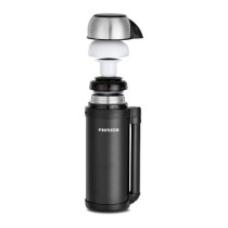 Termos vacuum, inox, 1,8 L, "Pioneer", Negru - Grunwerg