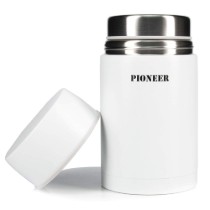 Termos pentru supa, inox, 1 L, "Pioneer", Alb - Grunwerg