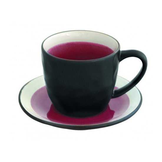 Ceasca cafea cu farfurioara, 240ml, "Origin 2.0", Raspberry - Nuova R2S