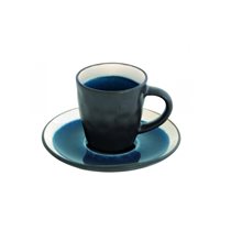 Ceasca cafea cu farfurioara, 75ml, "Origin 2.0", Albastru - Nuova R2S