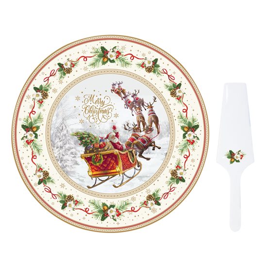 Platou tort cu paleta 32 cm "Christmas Time" - Nuova R2S