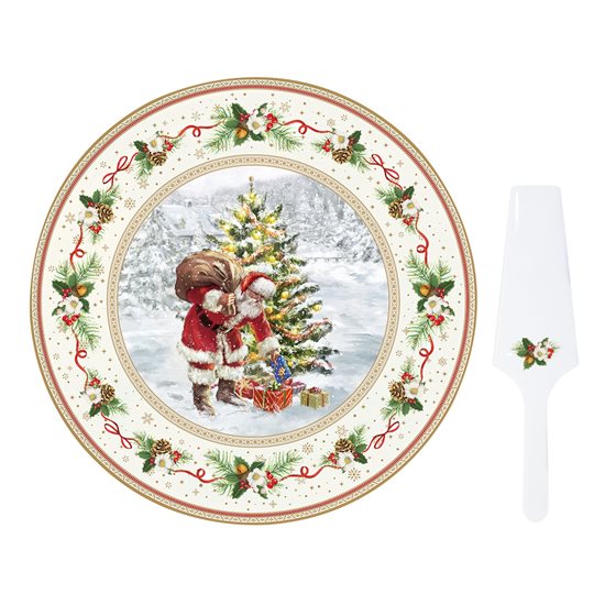 Platou tort cu paleta 32 cm "Christmas Time" - Nuova R2S