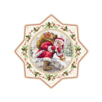 Platou servire tort, portelan, 32 cm, "Christmas Time" - Nuova R2S