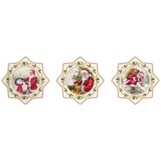 Platou servire tort, portelan, 32 cm, "Christmas Time" - Nuova R2S
