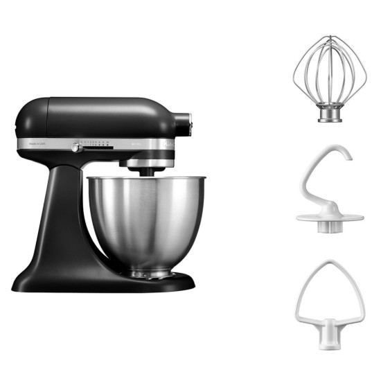 Mixer Mini cu bol 3.3L, Matte Black - KitchenAid