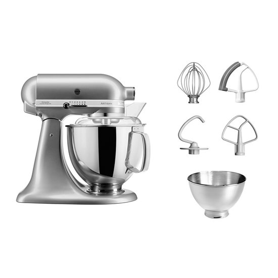 Mixer cu bol 4.8L, Artisan, Model 175, Contour Silver - KitchenAid