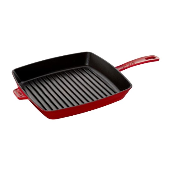 Tigaie grill patrata, fonta, 30 cm, Cherry - Staub