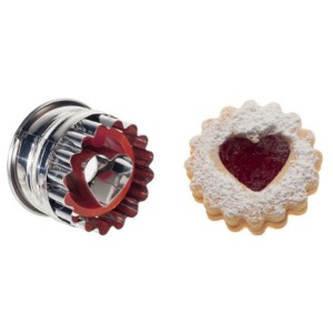 Forma cutter biscuiti Linzer, inima, inox, 5 cm - Westmark