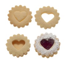 Forma cutter biscuiti Linzer, inima, inox, 5 cm - Westmark