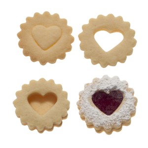 Forma cutter biscuiti Linzer, inima, inox, 5 cm - Westmark