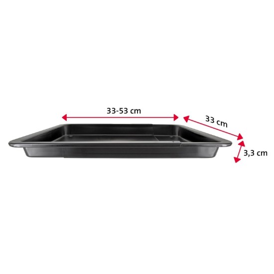 Tava extensibila pentru cuptor, otel, 33 x 33-53 cm - Westmark